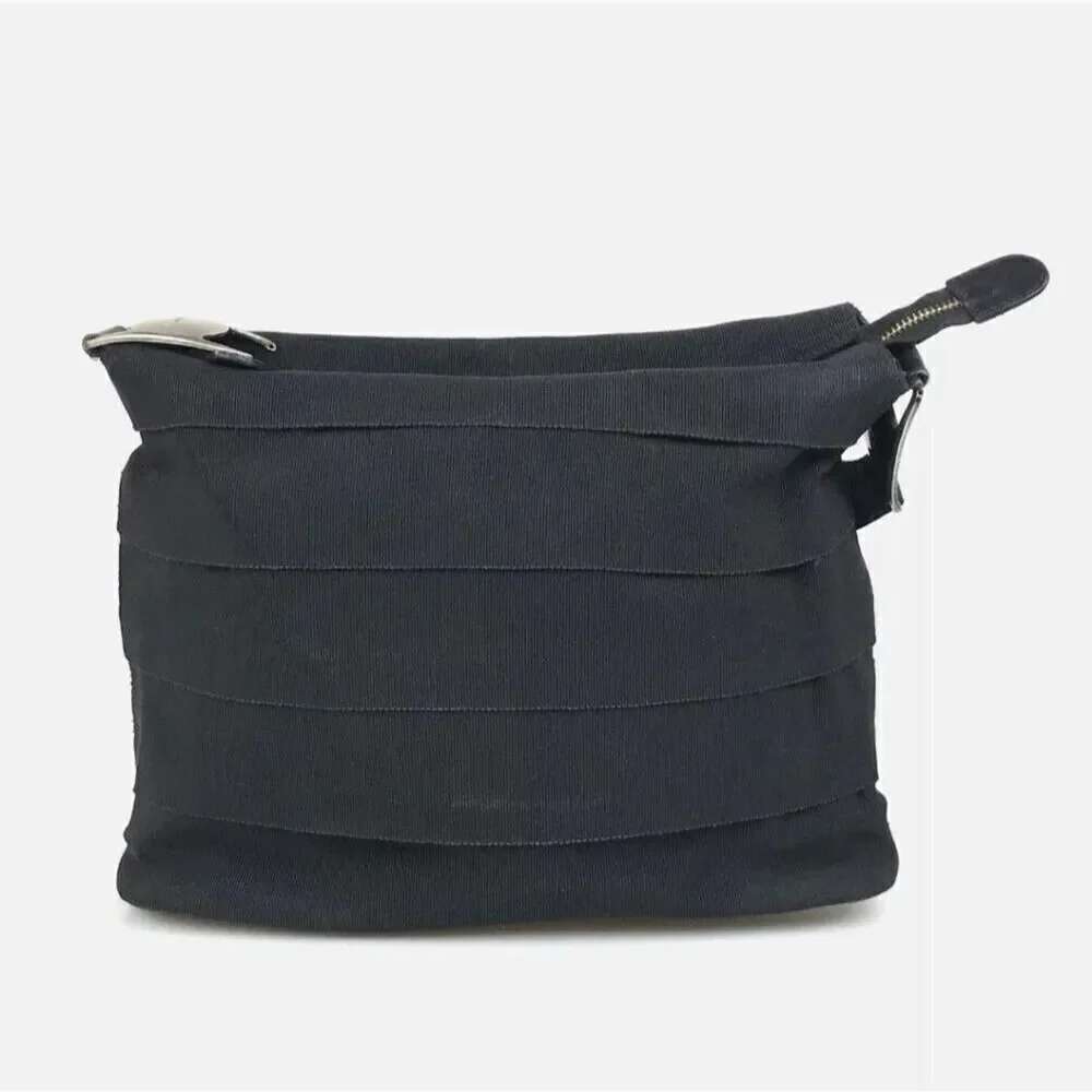 Salvatore Ferragamo Bag Shoulder Bag Au 21 8138 Black Canvas Authentic